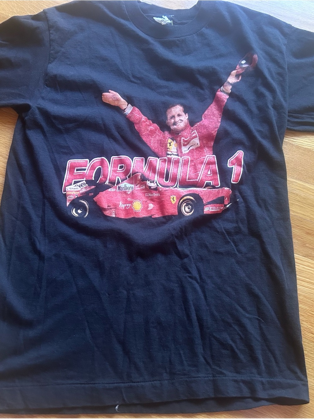 Formula 1 vintage single stitch Michael Schumacher graphic shirt medium-large